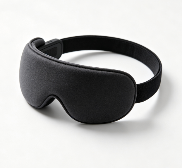Bluetooth Sleep Headphones with Eye Mask, Ultra Thin Flat Speakers Soft Elastic Headband for Side Sleepers, Washable Music Sleep Mask