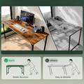 Modern Office Desk Computer Desk Writing Table Home Office Workstation Study Desk with Sturdy Metal Frame Wooden Desktop for Home and Office